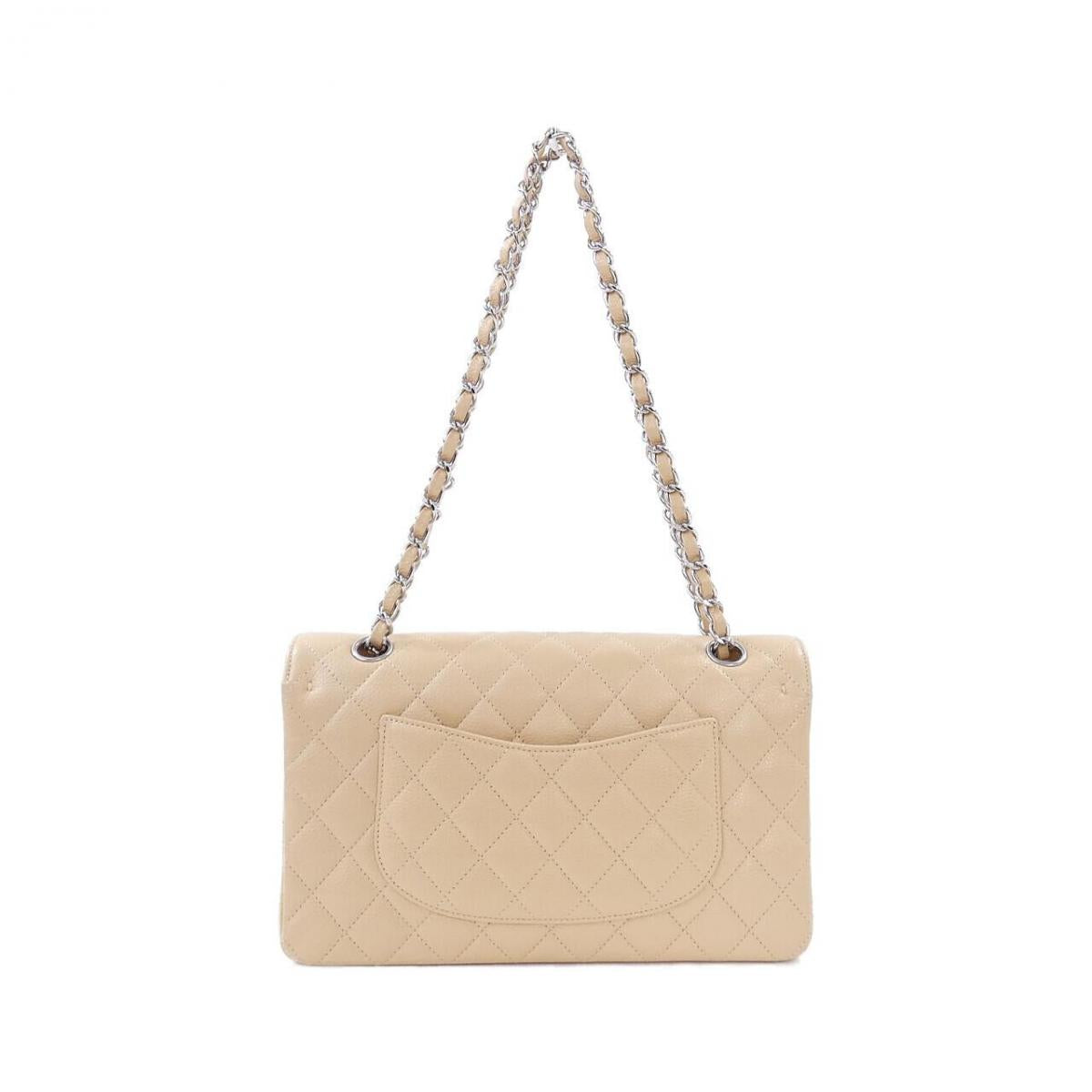 Chanel Caviar Classic beige bag