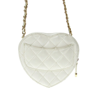 Chanel Mini White Heart Bag