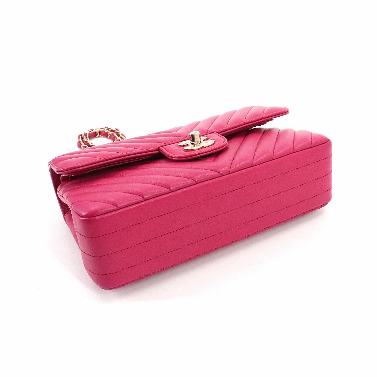 Chanel Pink Chevron classic bag