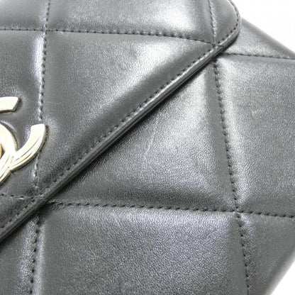Chanel Trendy CC Flap Bag with Top Handle in Black Lambskin