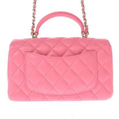 Chanel Mini Pink flap bag with Top Handle