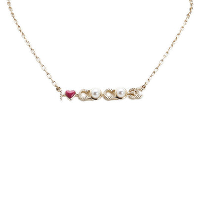 Chanel I LOVE COCO Heart Motif Pearl Necklace