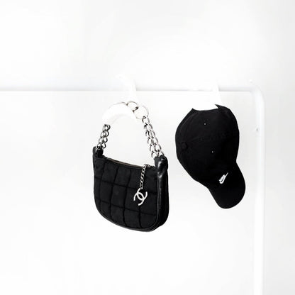 Chanel black chocolate bar nylon pochette