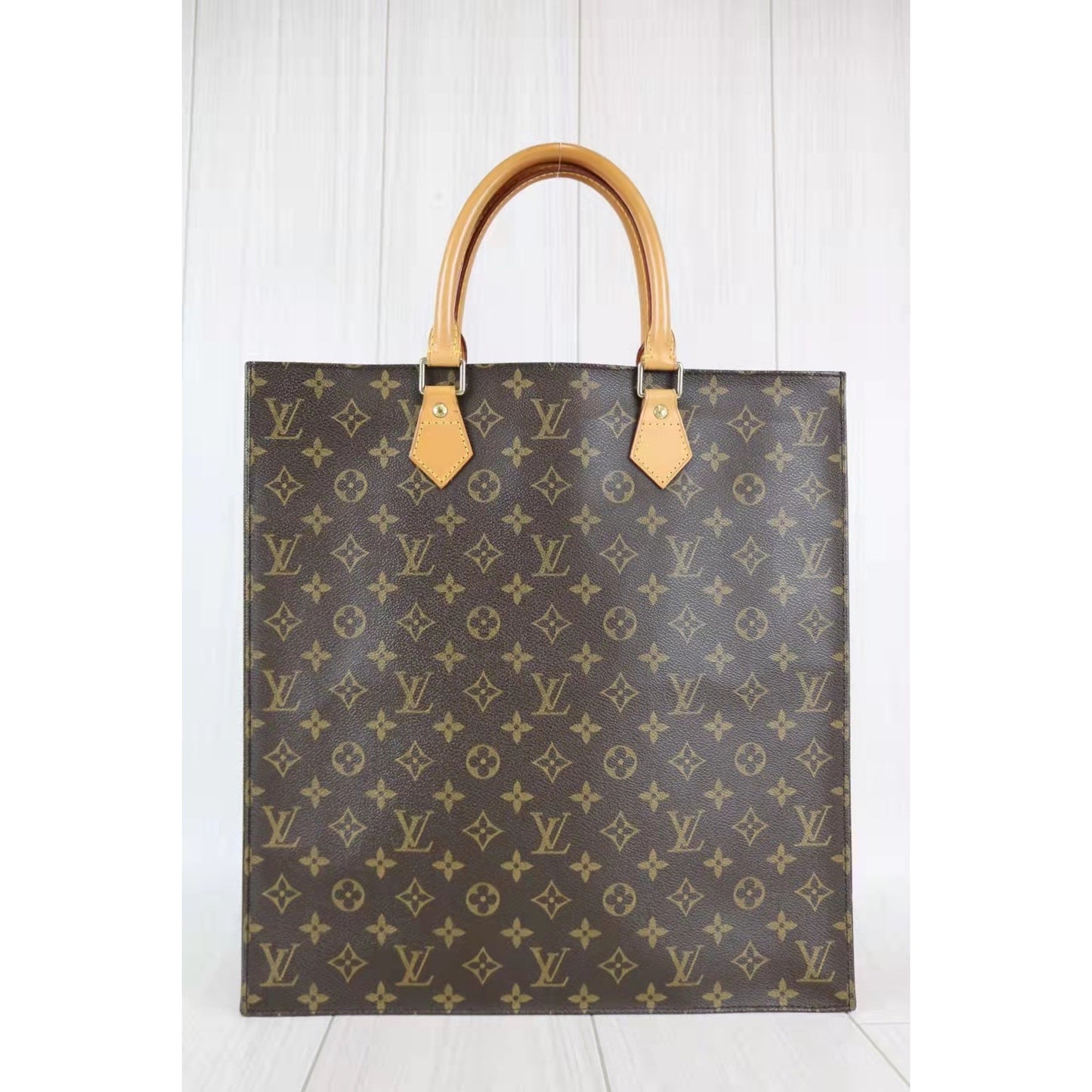 Rank A ｜ LV Monogram Sac Plat Tote Bag ｜ 061302