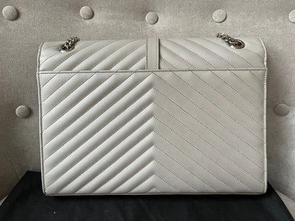 Yves Saint Laurent (YSL) Large Grey Envelope Bag (RRP £2,400)