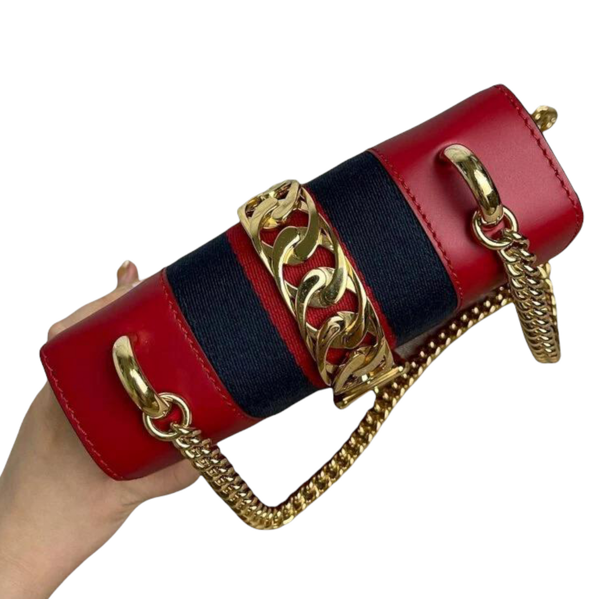 Gucci Sylvie Flap Mini Leather Red GHW