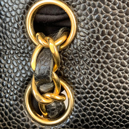 Medium Classic Flap Caviar Black GHW