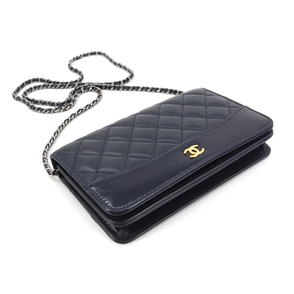 Chanel Navy Wallet On Chain Gabrielle