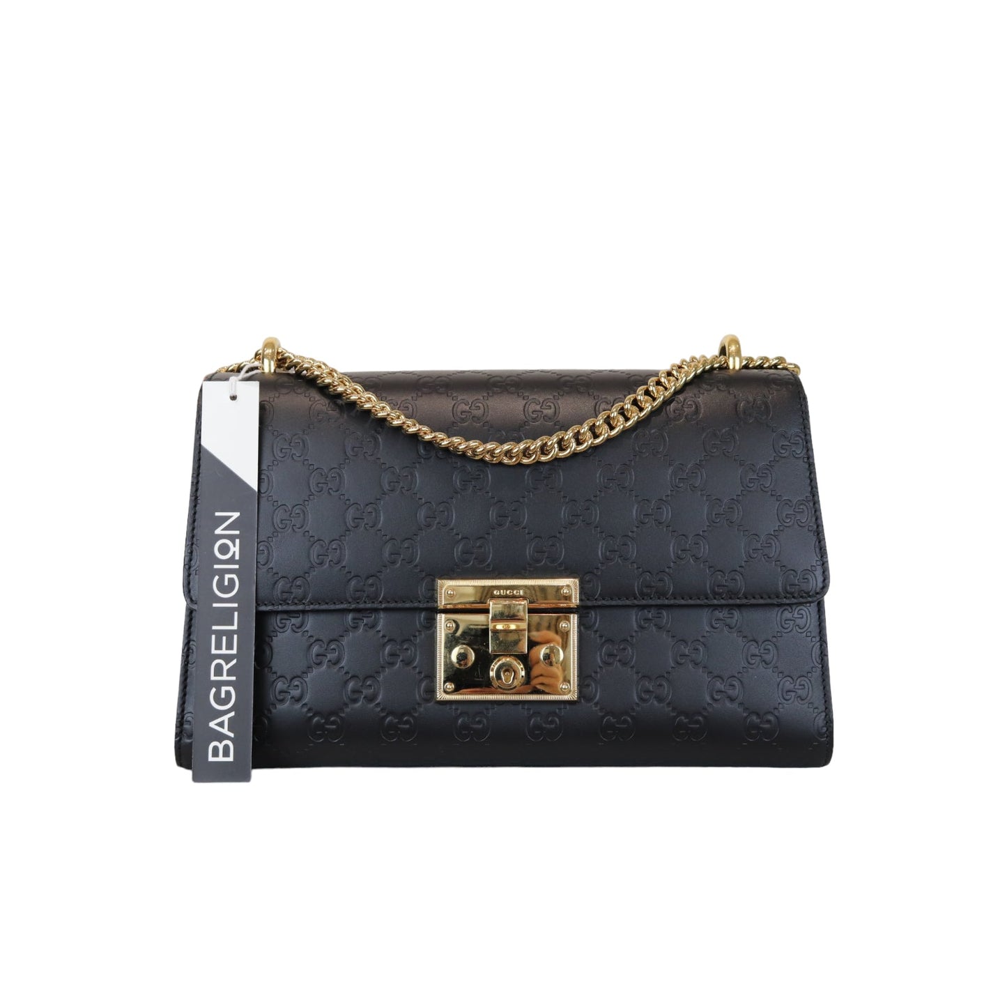 Gucci Padlock GG Embossed Medium Black GHW