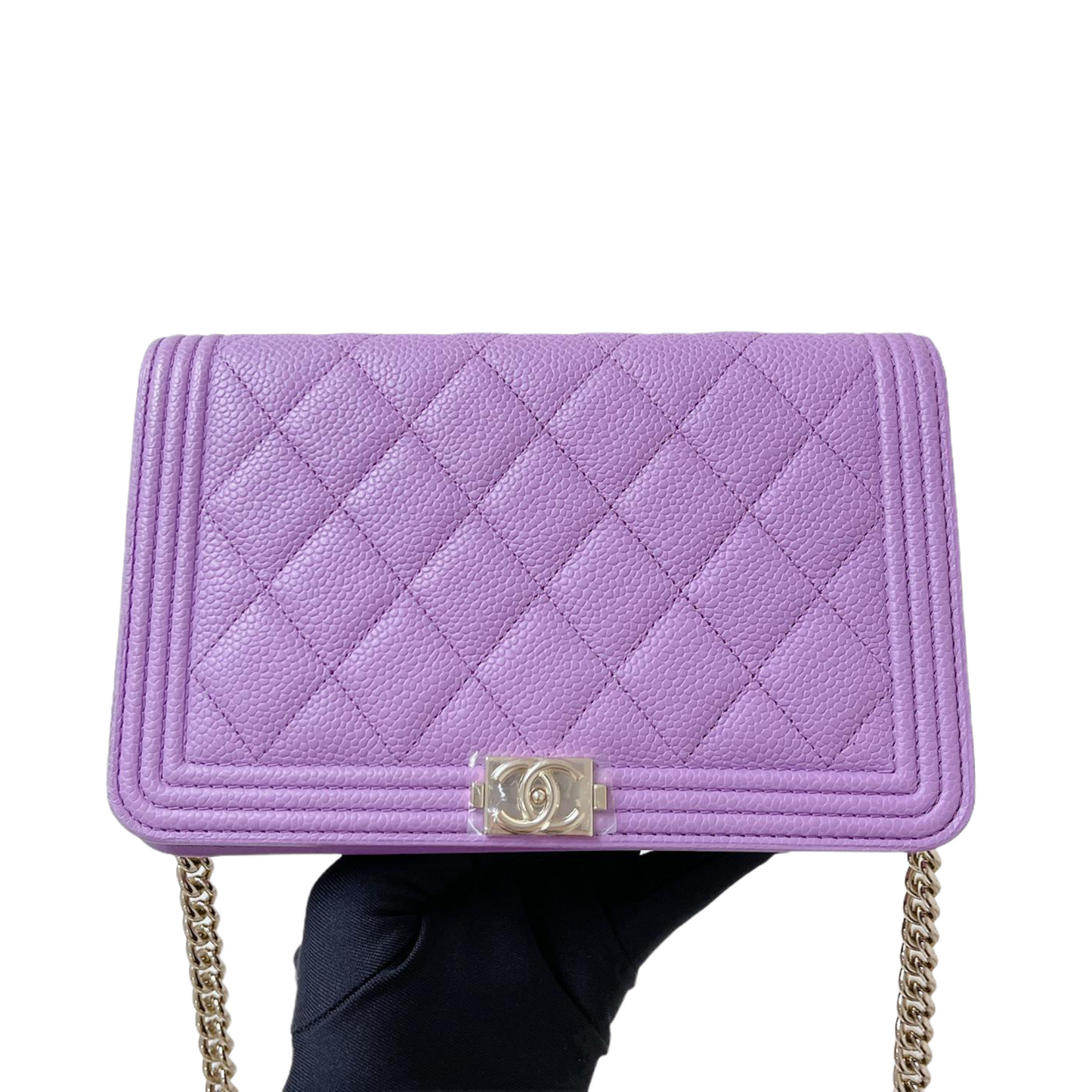 Boy Wallet on Chain Caviar Lilac LGHW