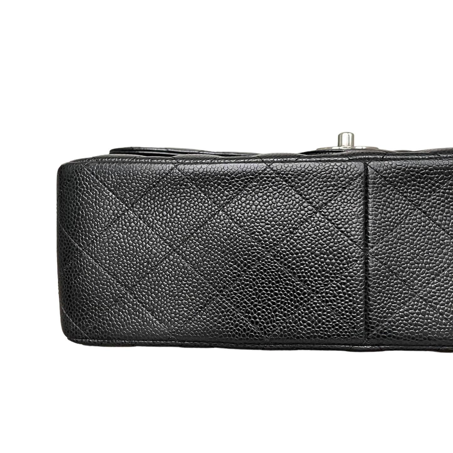 Jumbo Classic Double Flap Caviar Black SHW