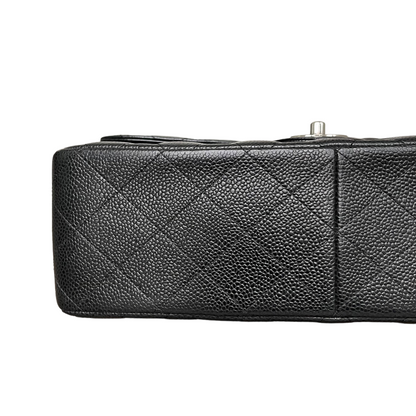 Jumbo Classic Double Flap Caviar Black SHW