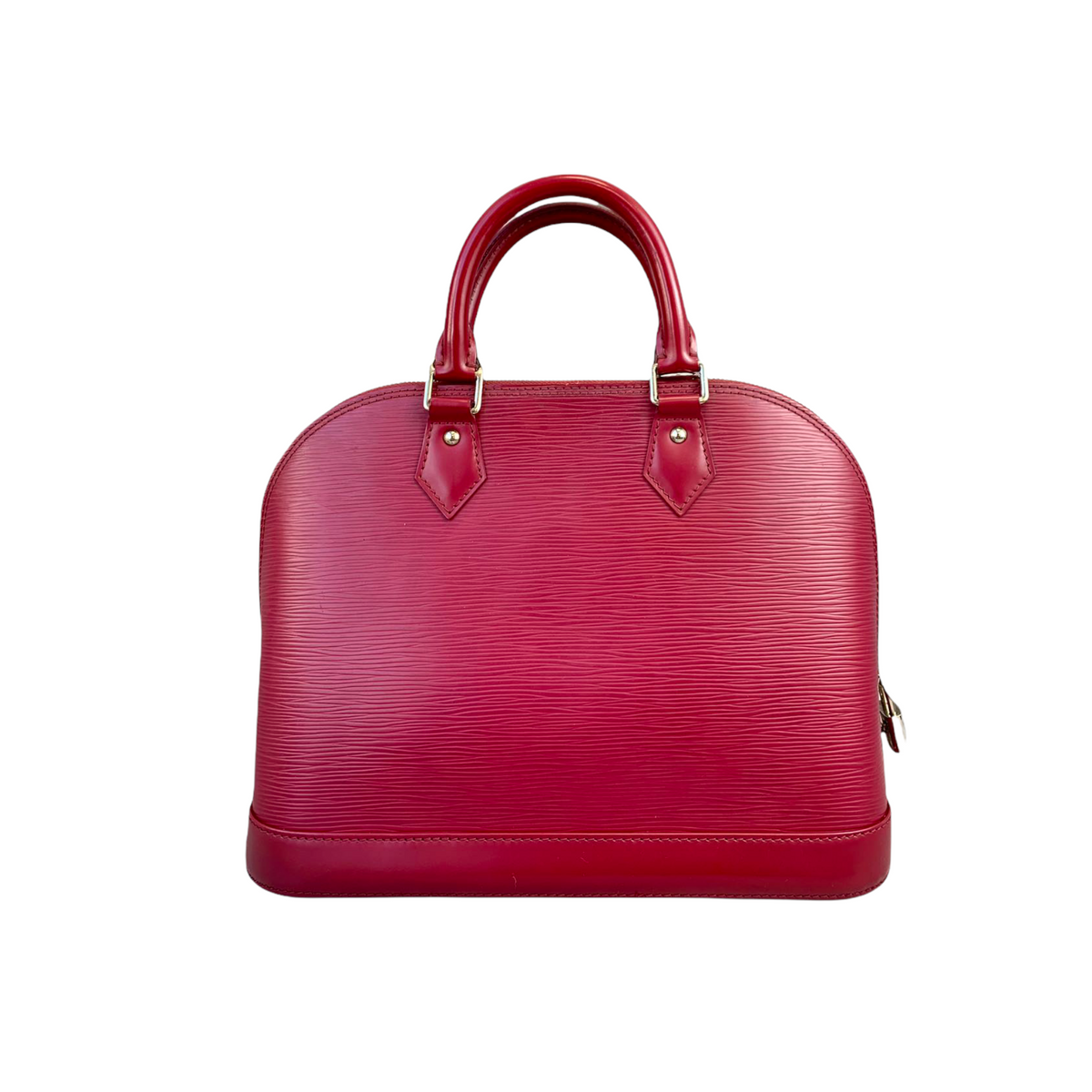 Louis-Vuitton Alma MM Epi Leather Castillan Red GHW