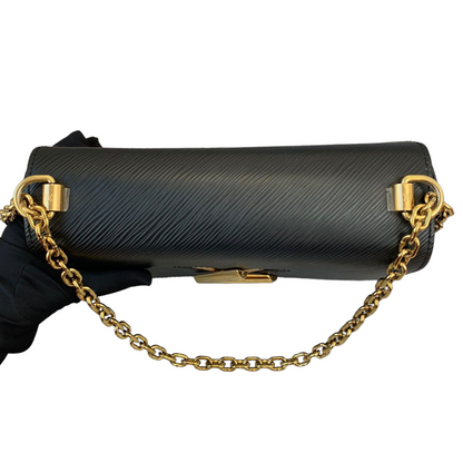 Louis-Vuitton Twist Lock Epi Leather MM Black GHW