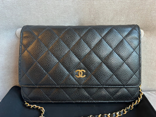 Chanel Black Caviar Wallet on Chain