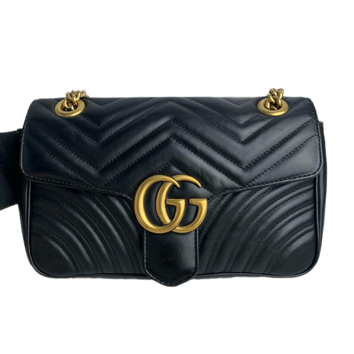 Gucci GG Marmont Small Matelassé Black GHW