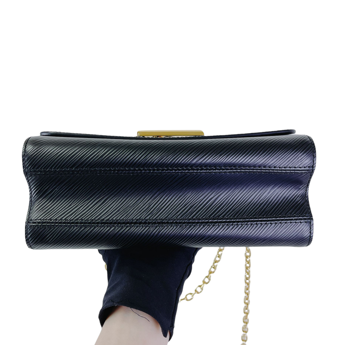 Louis-Vuitton Twist Epi Leather MM Black GHW