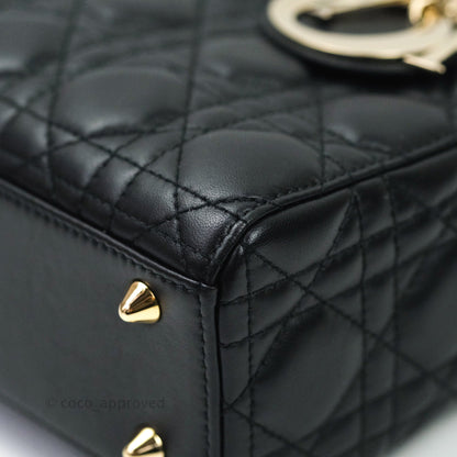 Christian Dior Lambskin My ABCDior Lady Dior Black Gold Hardware