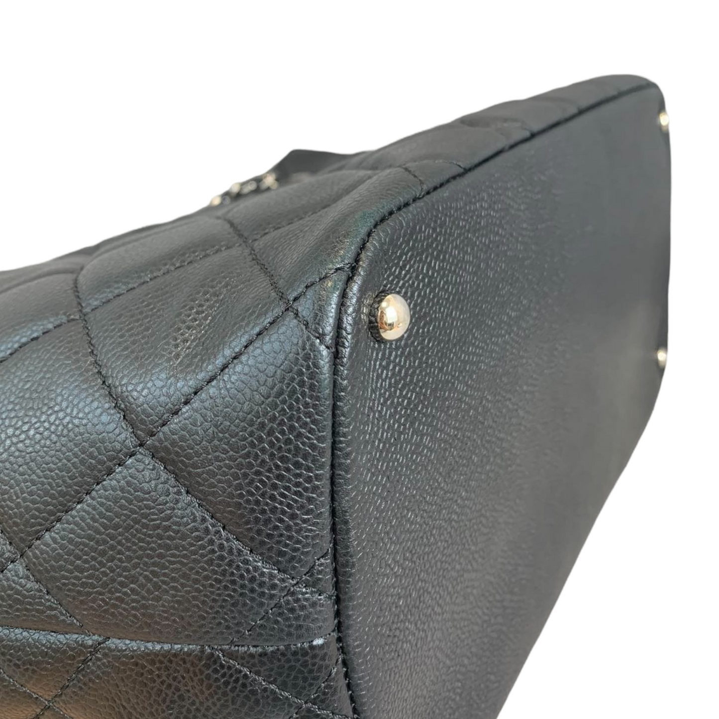 Timeless CC Soft Shopping Tote Caviar Black SHW