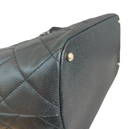 Timeless CC Soft Shopping Tote Caviar Black SHW