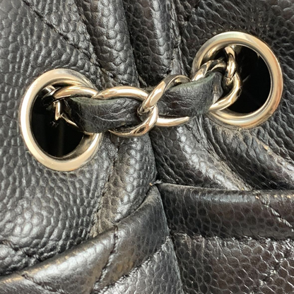 Timeless CC Soft Shopping Tote Caviar Black SHW