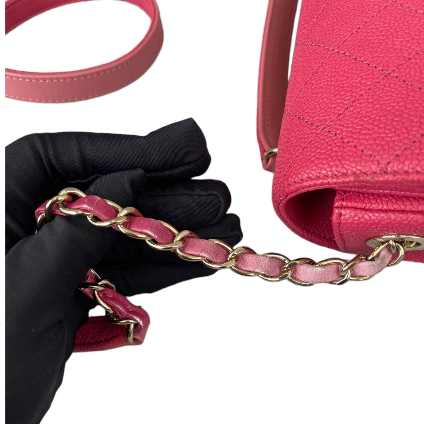 Coco Cuba CC Flap Caviar Red GHW