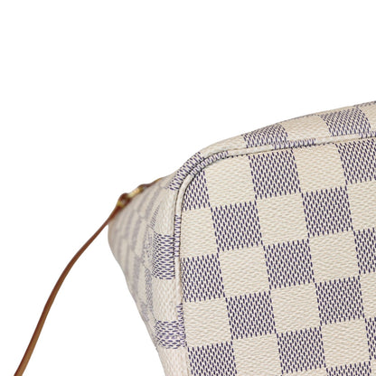 Louis-Vuitton Neverfull PM Damier Azure Canvas White GHW