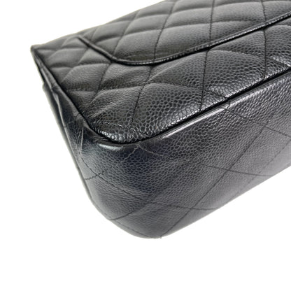 Classic Jumbo Single Flap Black 24K Coated GHW