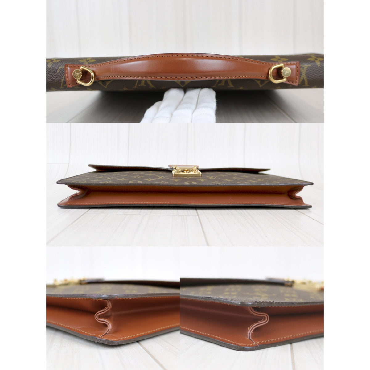 Rank A ｜ LV Monogram Porto de Cüman Bandrière Briefcase Business Bag｜031906