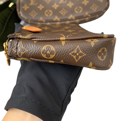 Louis-Vuitton Monogram Multi Pochette Accessoires Khaki GHW