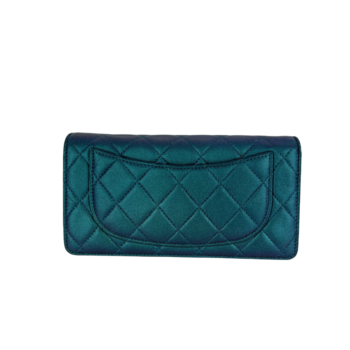 Yen Iridescent Wallet Lambskin Green SHW