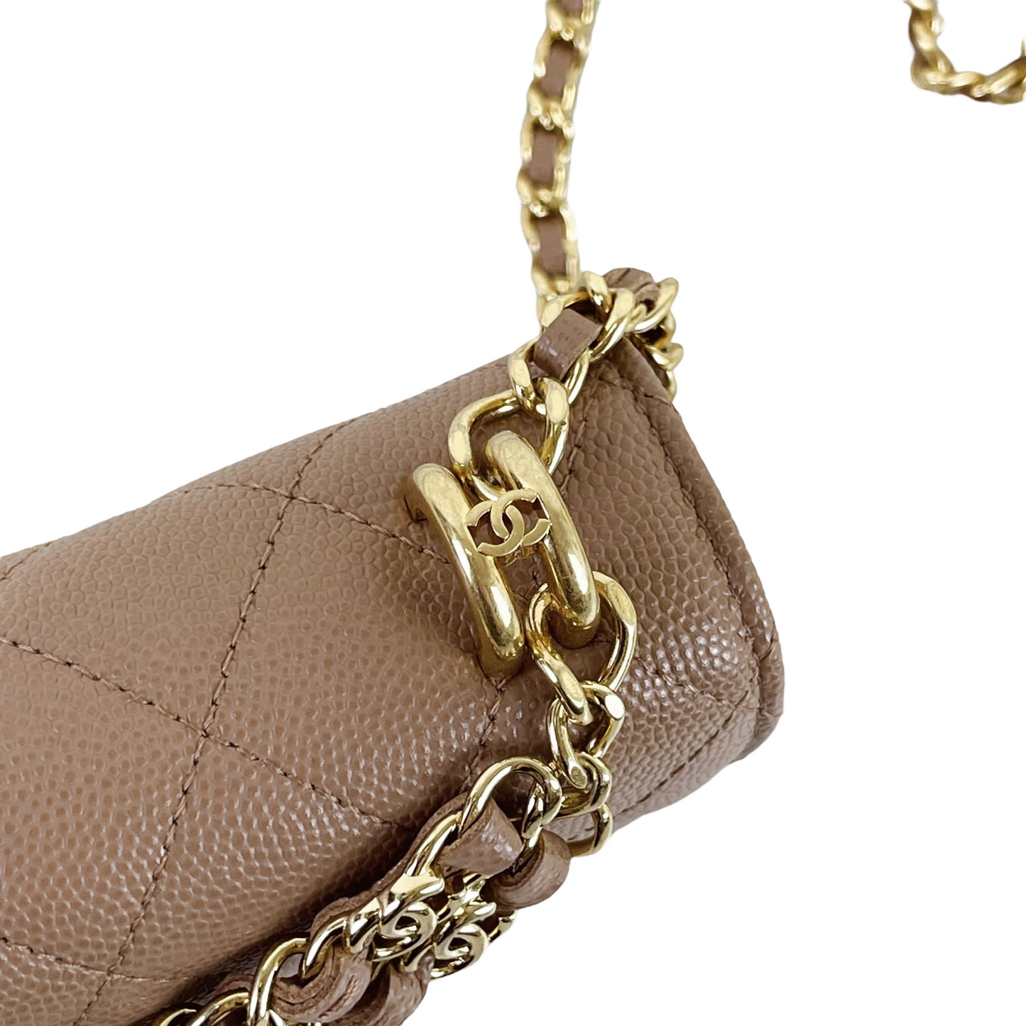 WOC 22K Quilted Caviar Dark Beige GHW