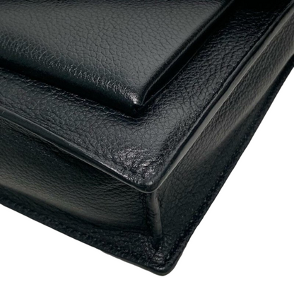 Louis-Vuitton Mylockme Chain Pochette Leather Black SHW