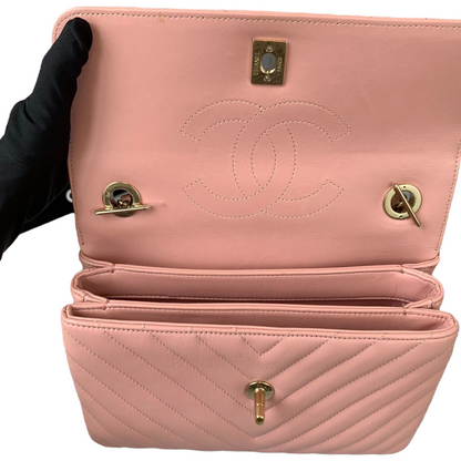 Small Trendy CC Flap Lambskin Pink GHW