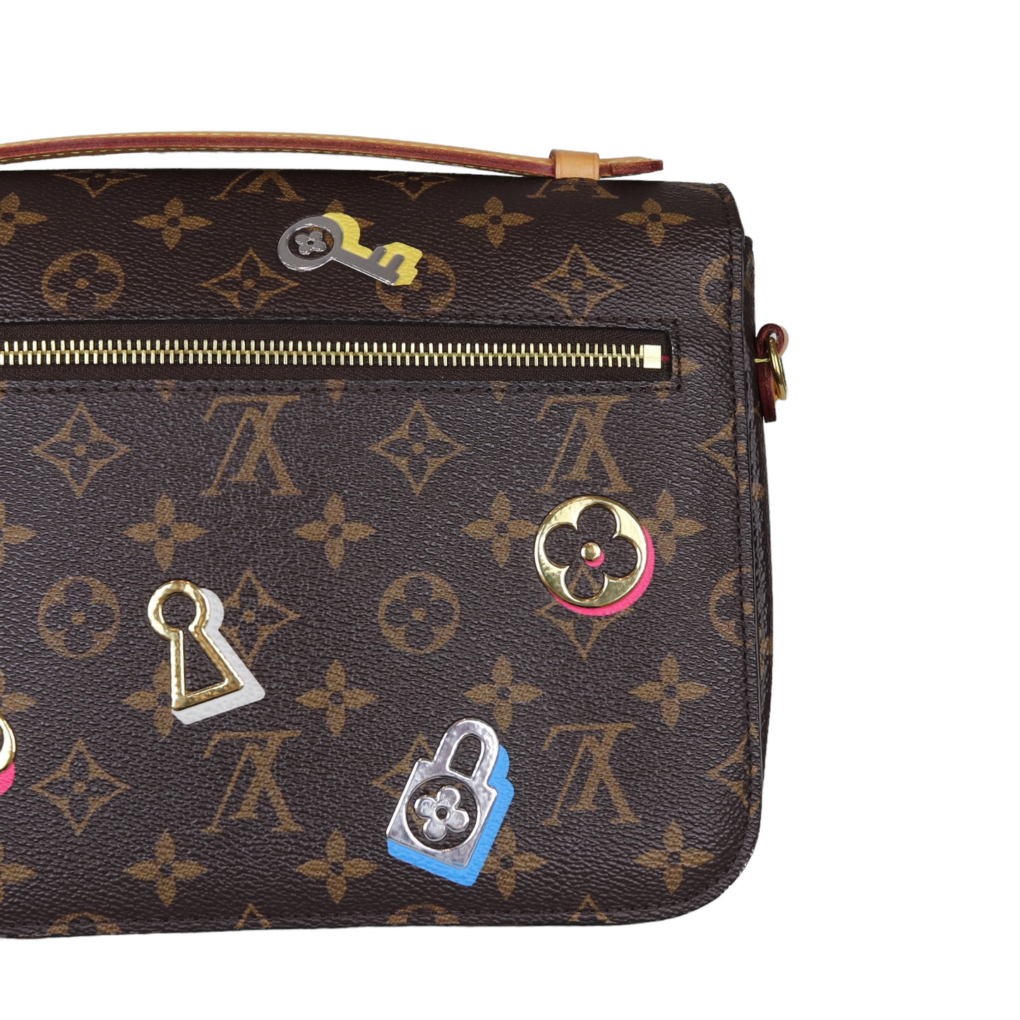 Louis-Vuitton Pochette Metis Monogram Love Lock GHW