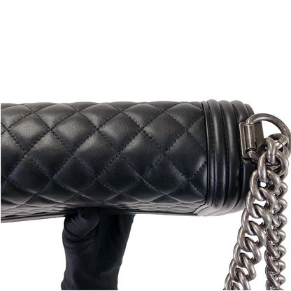Boy Old Medium Calfskin Black RHW