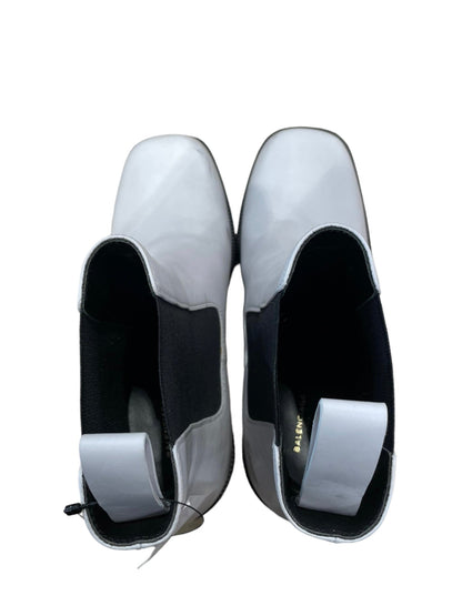 Balenciaga Chelsea Boots/US 7.5/Plain/Leather/WHT/