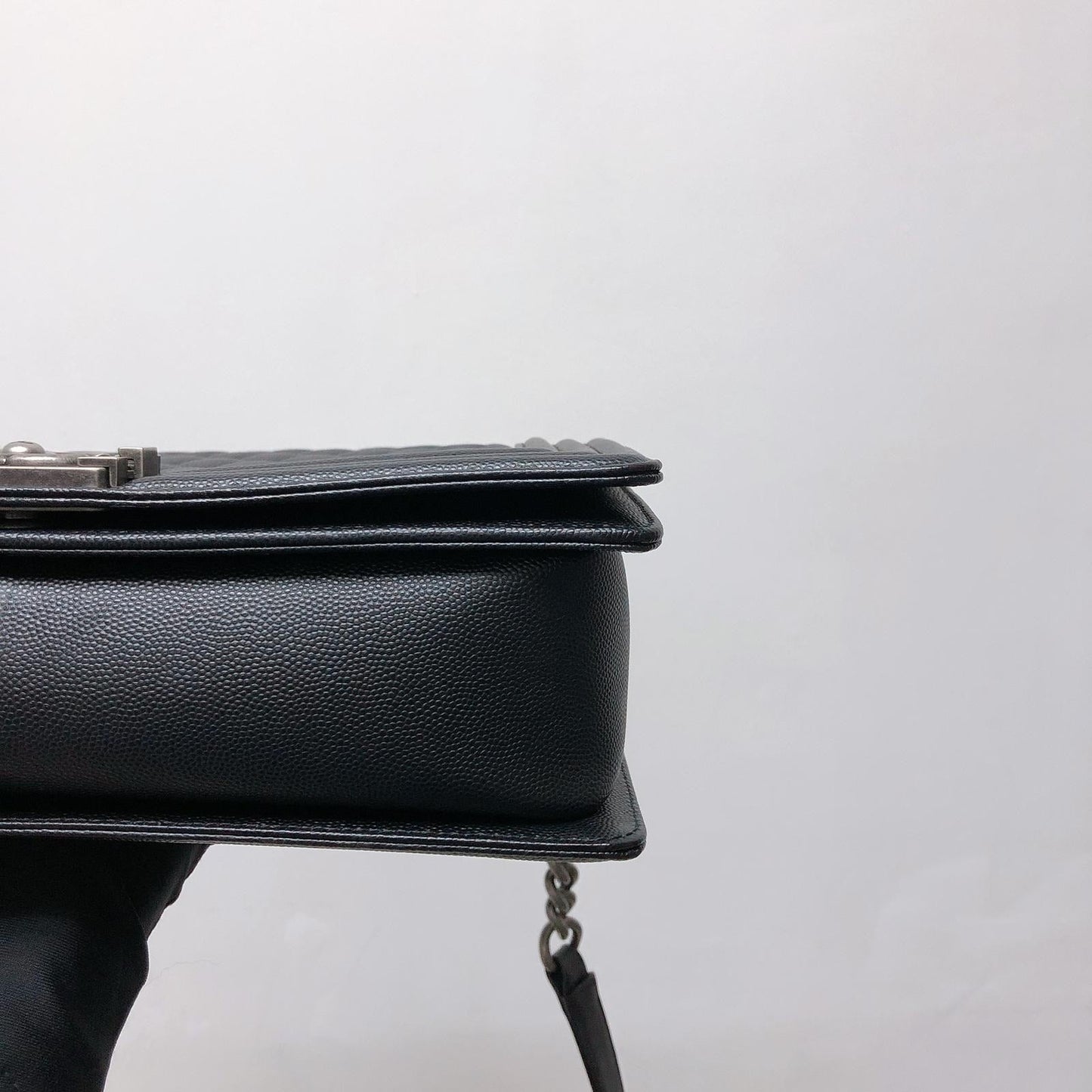 Boy New Medium Caviar Ruthenium Hardware Black