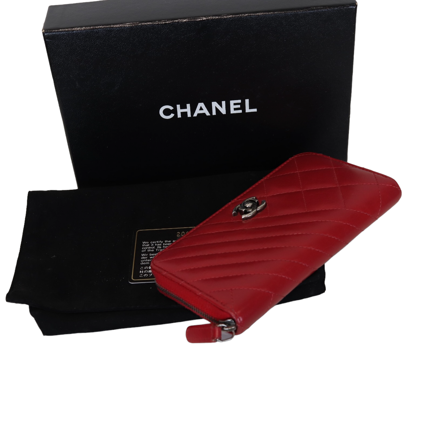 Quilted red wallet RHW