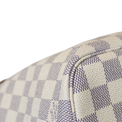 Louis-Vuitton Neverfull PM Damier Azure Canvas White GHW