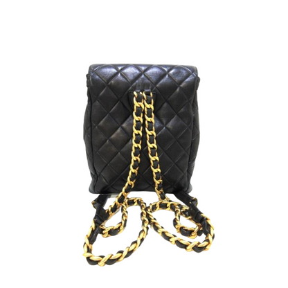 Vintage Lambskin Backpack Black GHW