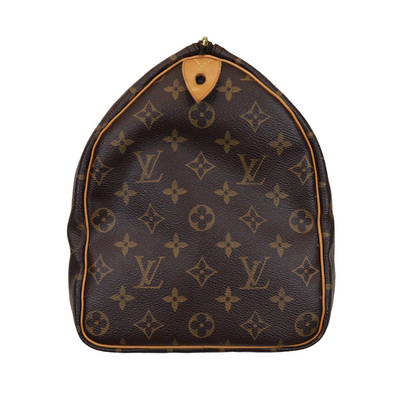 Louis-Vuitton Monogram Speedy 35 Brown GHW