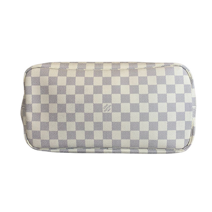 Louis-Vuitton Damier Azur Neverfull MM White GHW