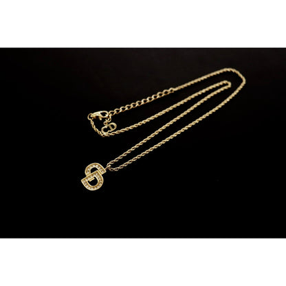 Rank A ｜ Dior CD Necklace 18k Gold Plated ｜090304