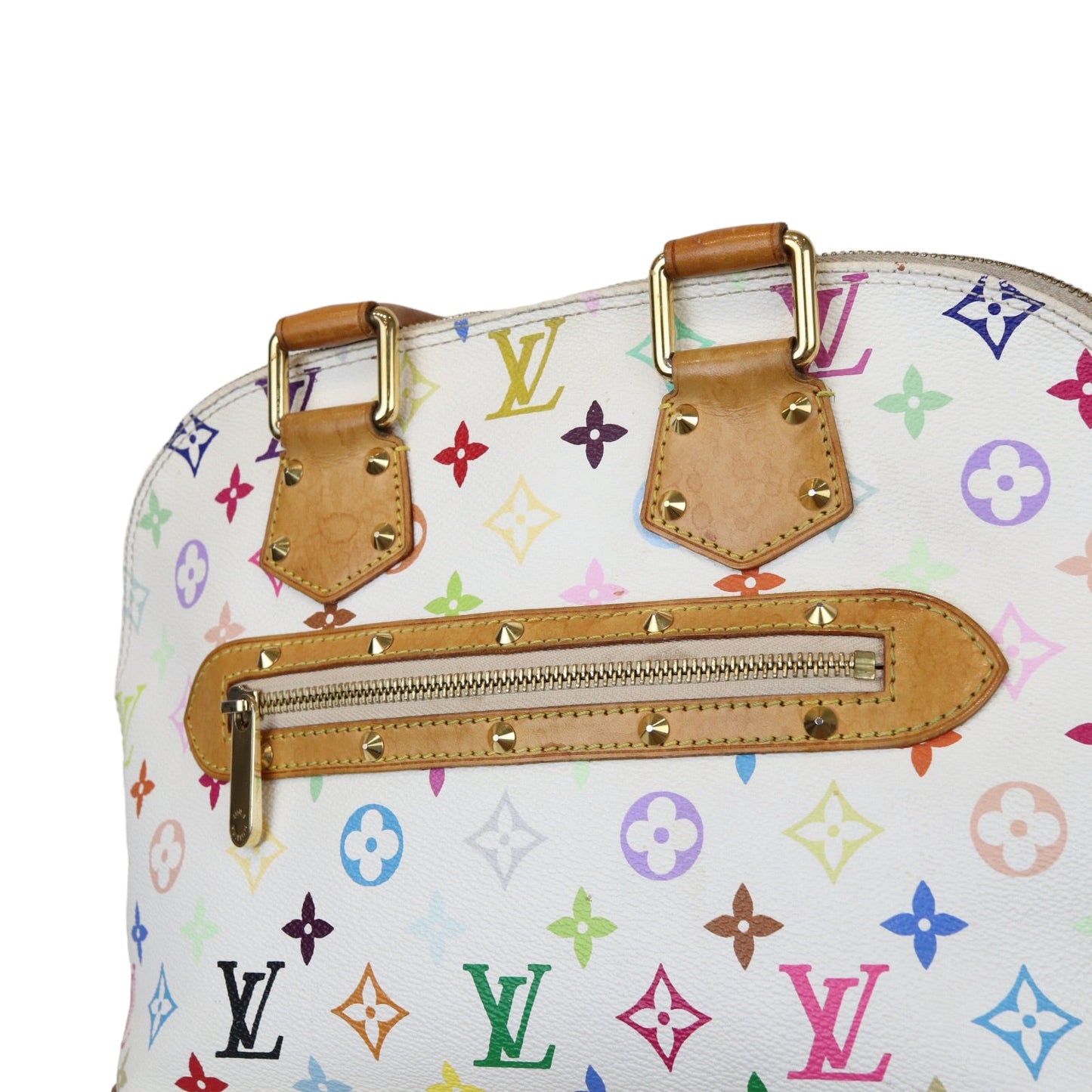 Louis-Vuitton Monogram Multicolor Alma PM White GHW