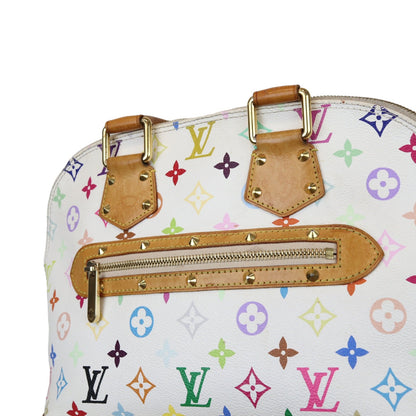 Louis-Vuitton Monogram Multicolor Alma PM White GHW