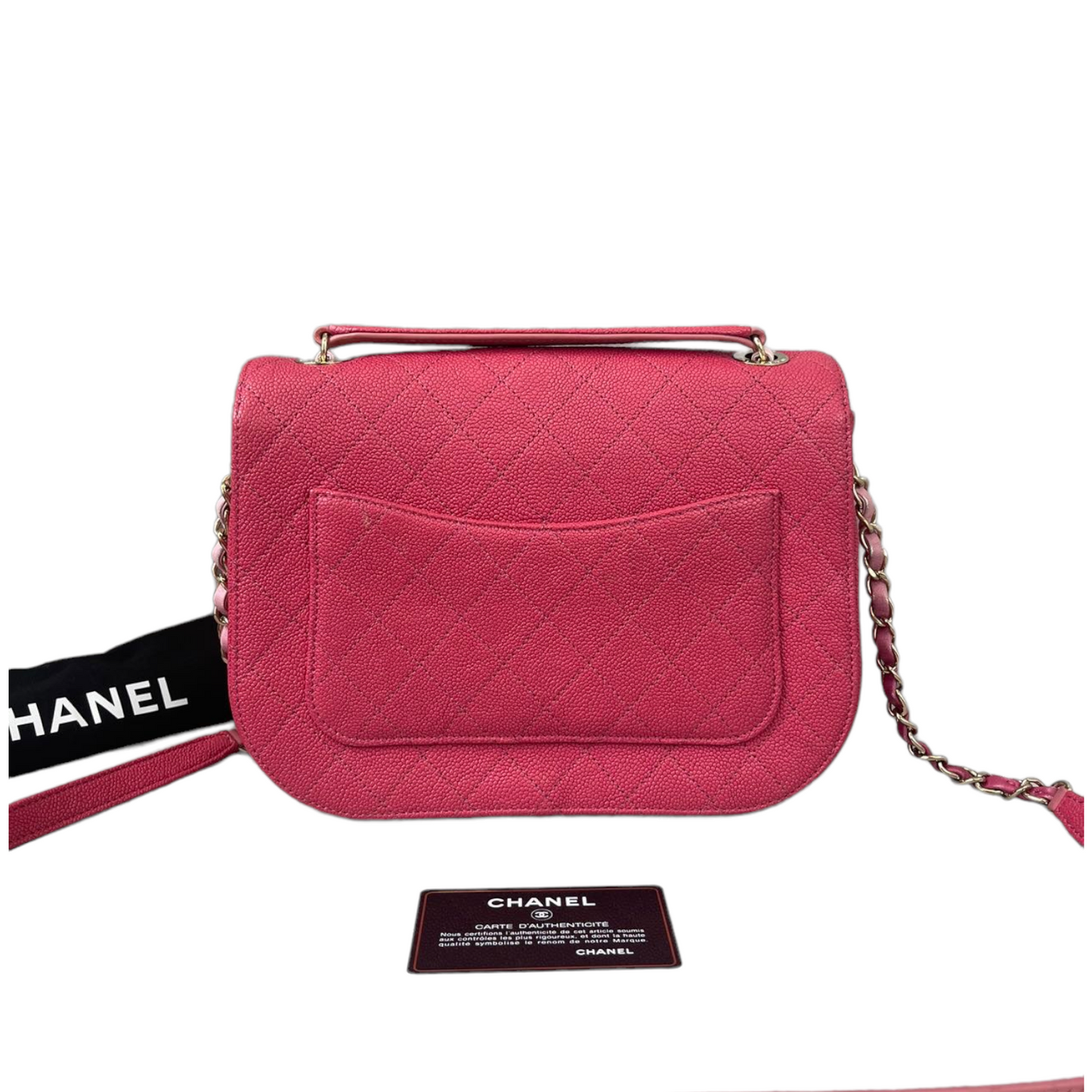 Coco Cuba CC Flap Caviar Red GHW