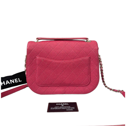 Coco Cuba CC Flap Caviar Red GHW