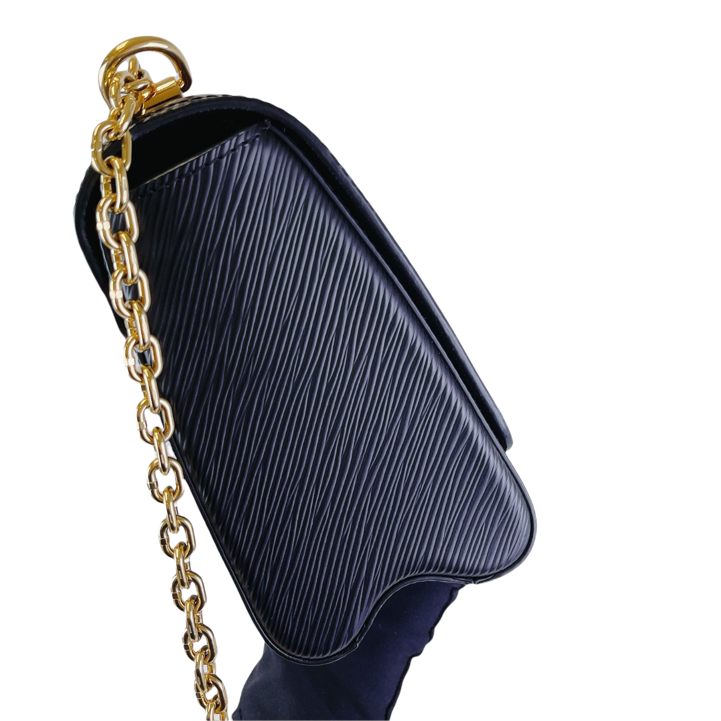 Louis-Vuitton Twist Epi Leather MM Black GHW