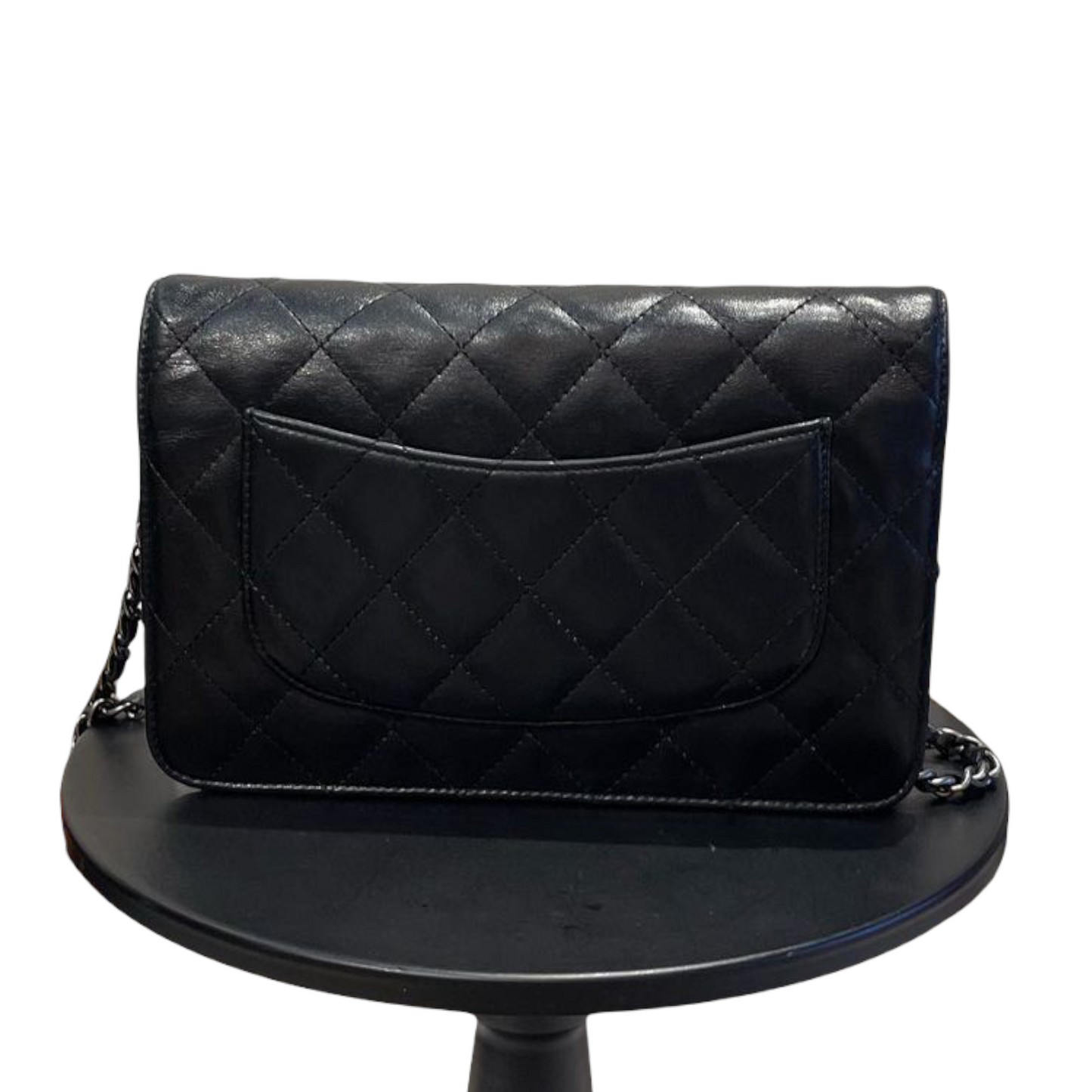 Classic Wallet on Chain Lambskin Black SHW